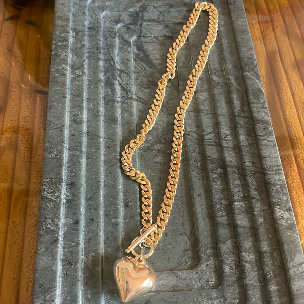 HRH COLLECTION “SUPER PUFF HEART CHAIN” NECKLACE